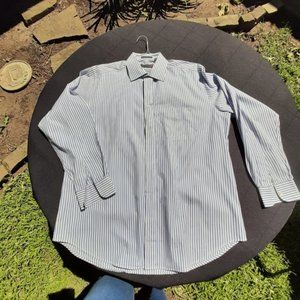 F.A MacCluer Blue/White Stripe Men's Dress Shirt